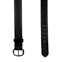 Basket Weave Genuine Black Leather Western Belt - Rockmount