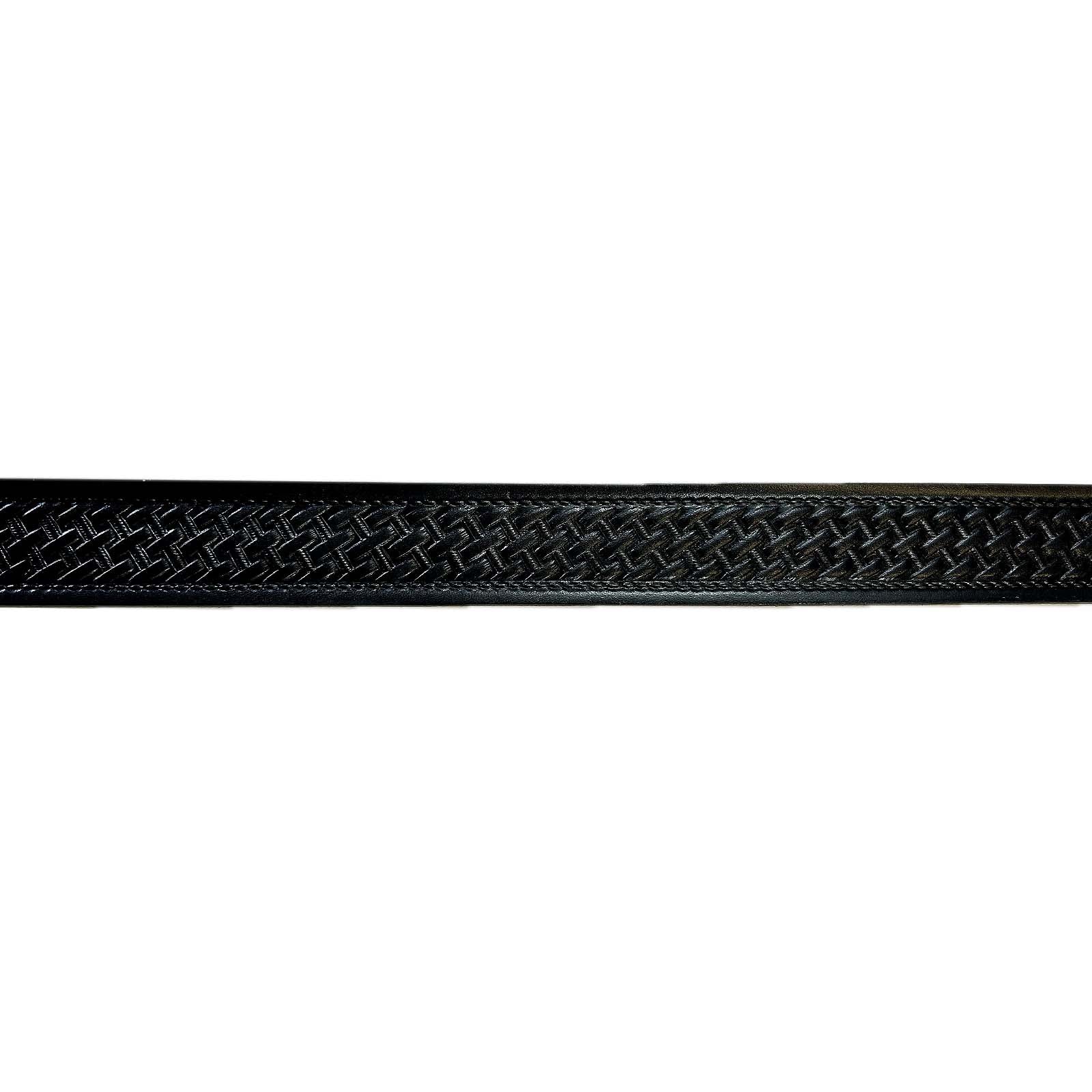 Basket Weave Genuine Black Leather Western Belt - Rockmount