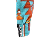 Men's Native American Inspired Pattern Fleece Western Shirt in Turquoise & Red - Rockmount