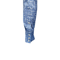 Men's Vintage Blue Ikat Print Western Shirt - Rockmount