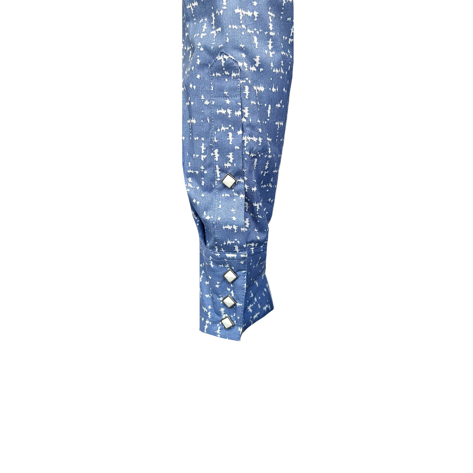 Men's Vintage Blue Ikat Print Western Shirt - Rockmount
