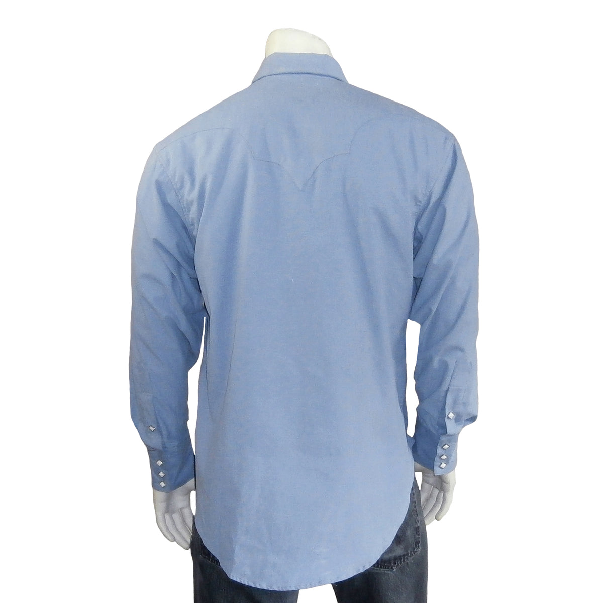 Men's Vintage Buttery Soft Blue Corduroy Western Shirt - Rockmount