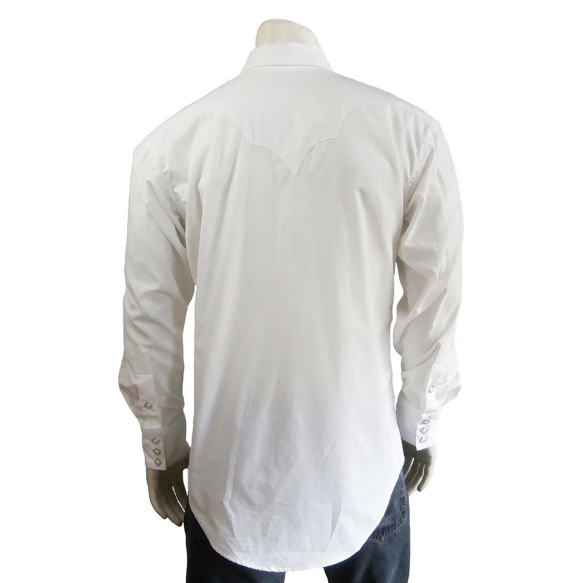 Men's Vintage Buttery Soft White Corduroy Western Shirt