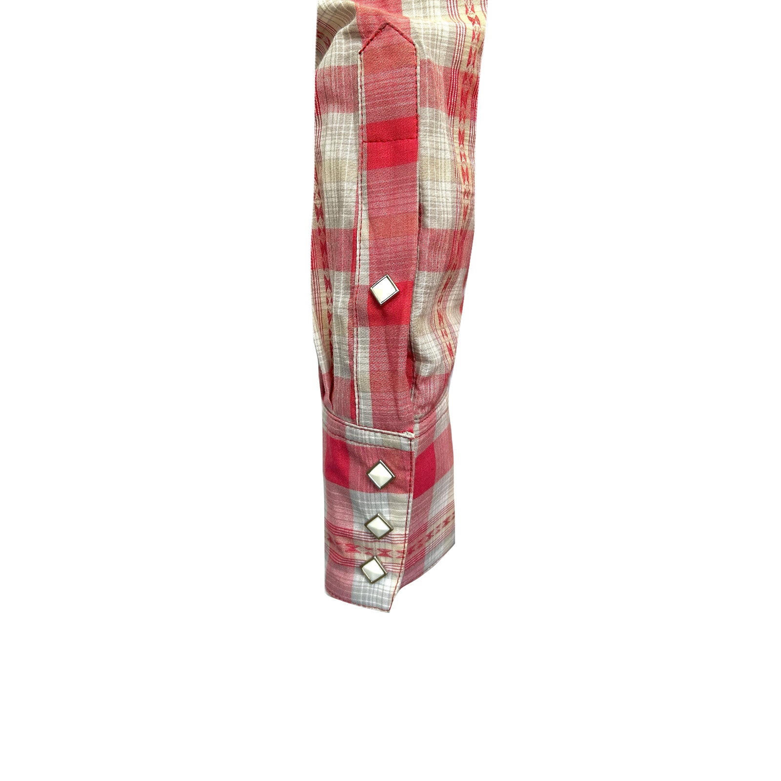 Men's Shadow Plaid Dobby Lurex Western Shirt in Red - Rockmount