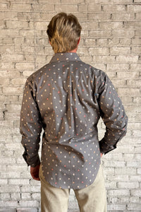 Men's Greige Native Print Western Shirt