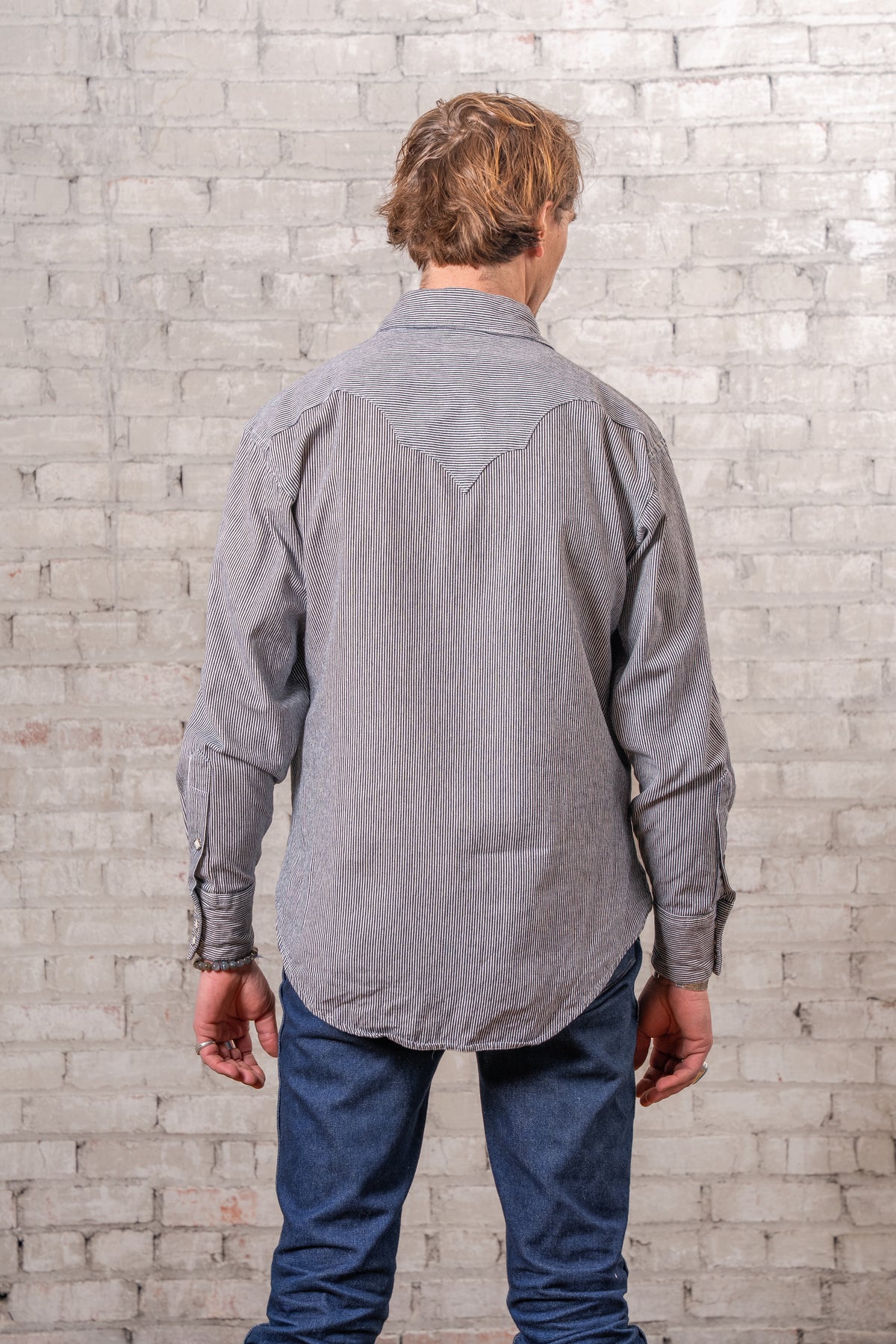 Men's Signature Denim Pinstripe Western Shirt