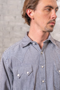 Men's Signature Denim Pinstripe Western Shirt