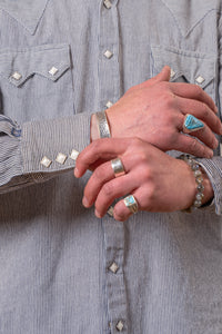 Men's Signature Denim Pinstripe Western Shirt