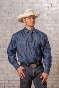Men's Tencel Denim Sawtooth Western Shirt