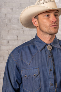 Men's Tencel Denim Sawtooth Western Shirt