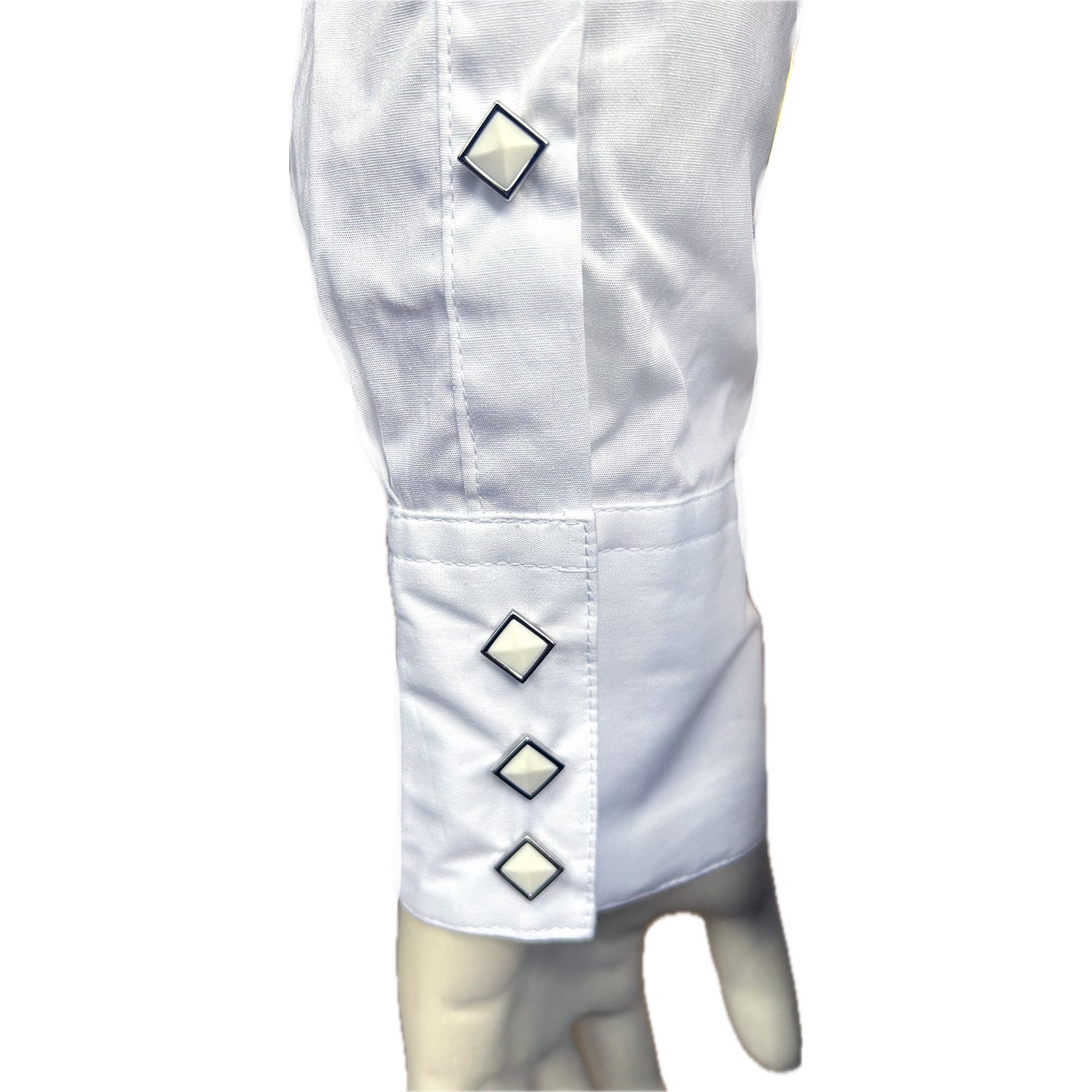 Men's Slim Fit White Cotton Blend Western Shirt - Rockmount