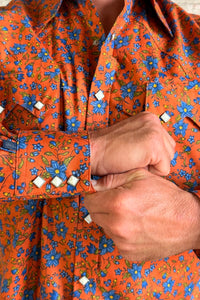 Rockmount Men's Brick Floral Print Western Shirt
