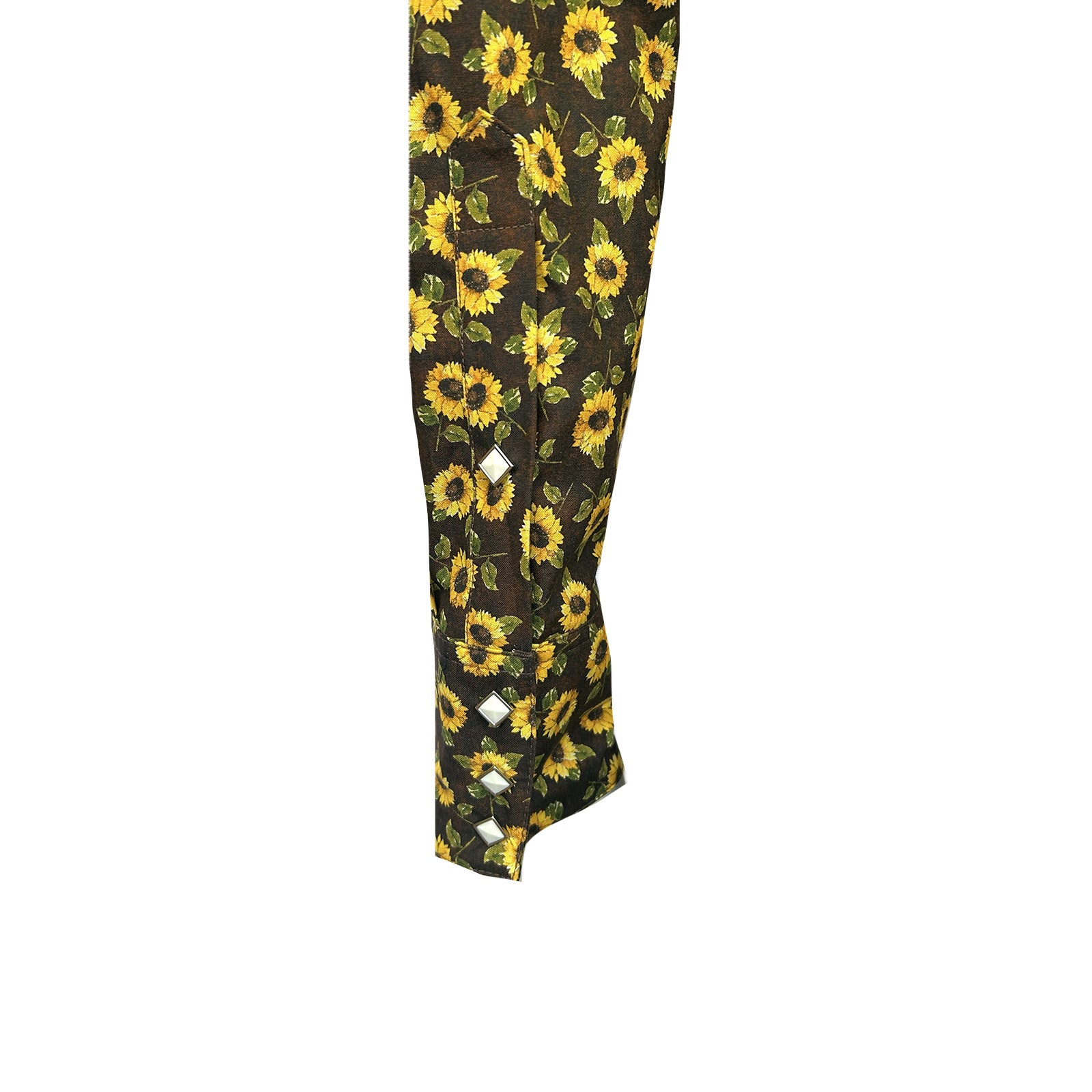 Men's Vintage Brown Sunflower Print Western Shirt - Rockmount
