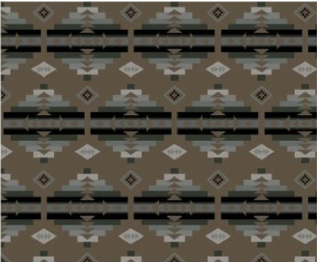 Men's Brown Native Pattern Flannel Western Shirt