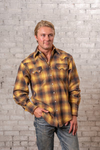 Men's Toast Plush Flannel Plaid Western Shirt