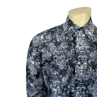 Men's Charcoal Skulls & Moths Print Western Shirt - Rockmount