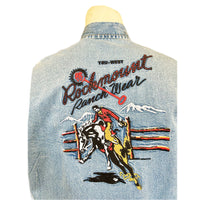 Men’s Rockmount Vintage Denim Bronc Embroidered Western Shirt - Rockmount