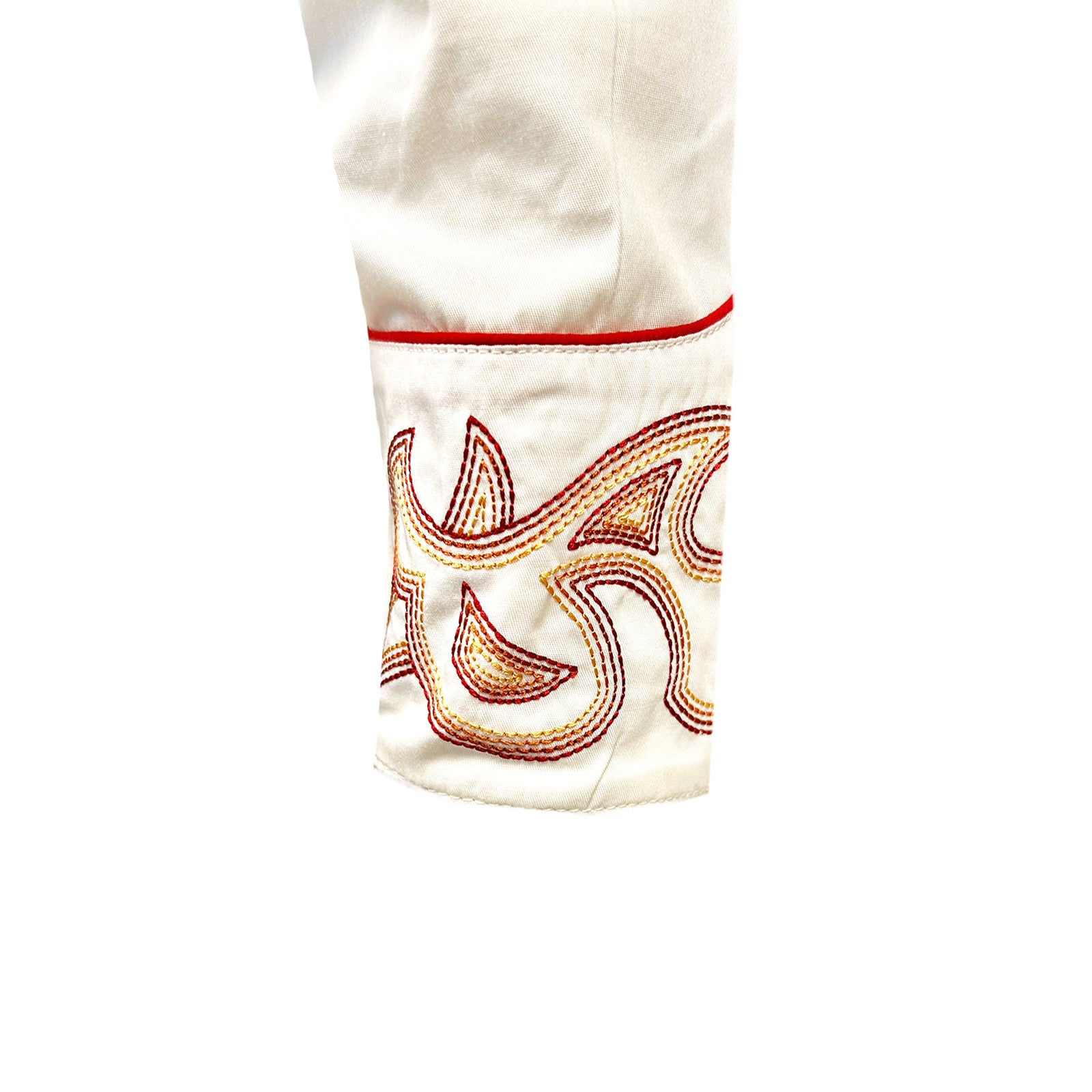 Men's Ivory Boot Top Embroidered Western Shirt - Rockmount