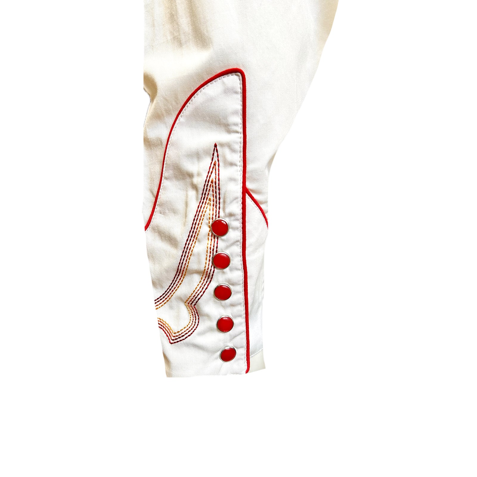 Men's Ivory Boot Top Embroidered Western Shirt - Rockmount