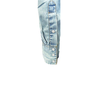 Men's Vintage 2-Tone Denim & Native Pattern Embroidered Western Shirt - Rockmount