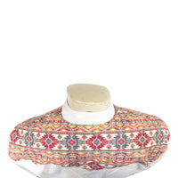 Men's Vintage 2-Tone White & Native Pattern Embroidered Western Shirt