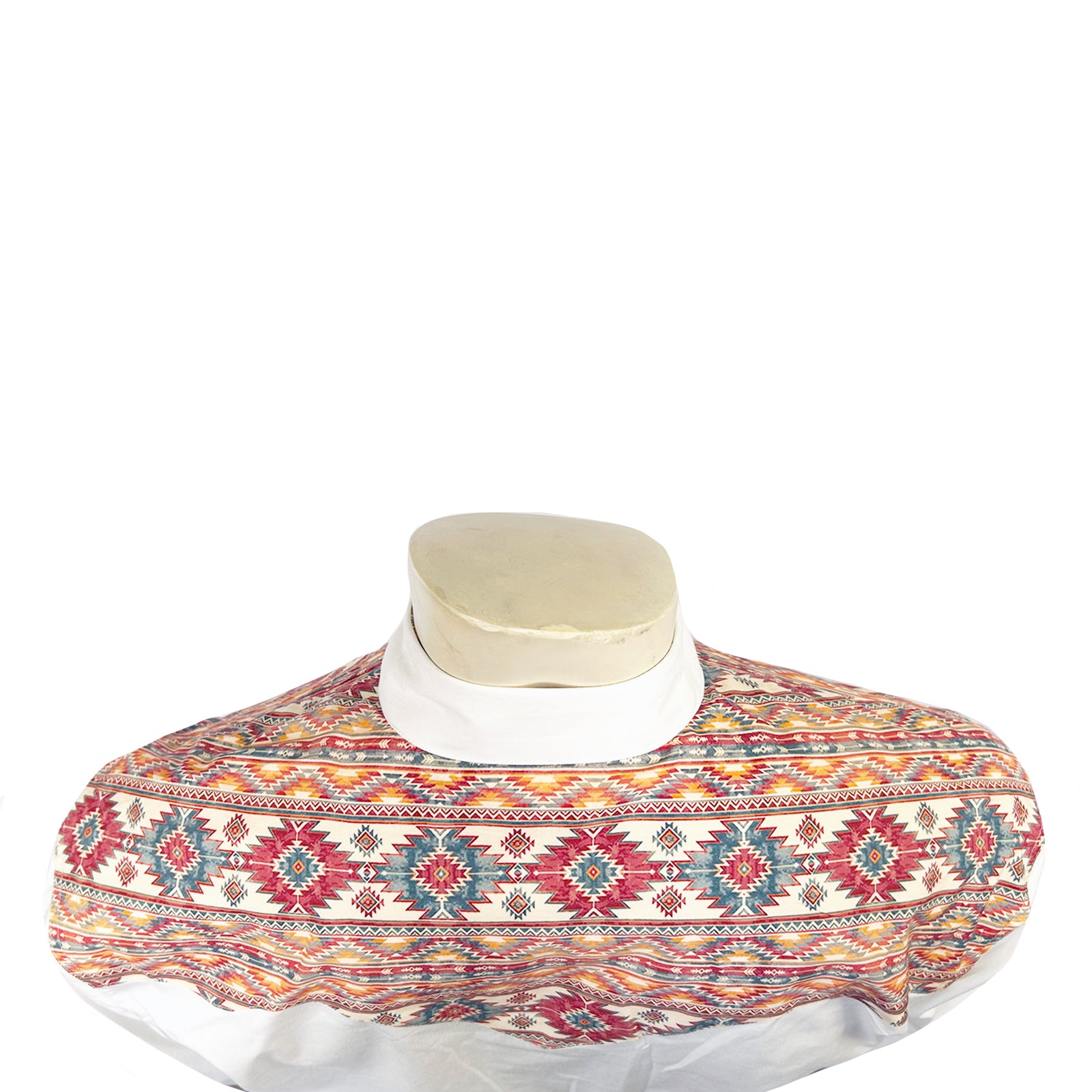 Men's Vintage 2-Tone White & Native Pattern Embroidered Western Shirt