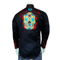 Men's Sugar Skulls Vintage Embroidered Western Shirt - Rockmount