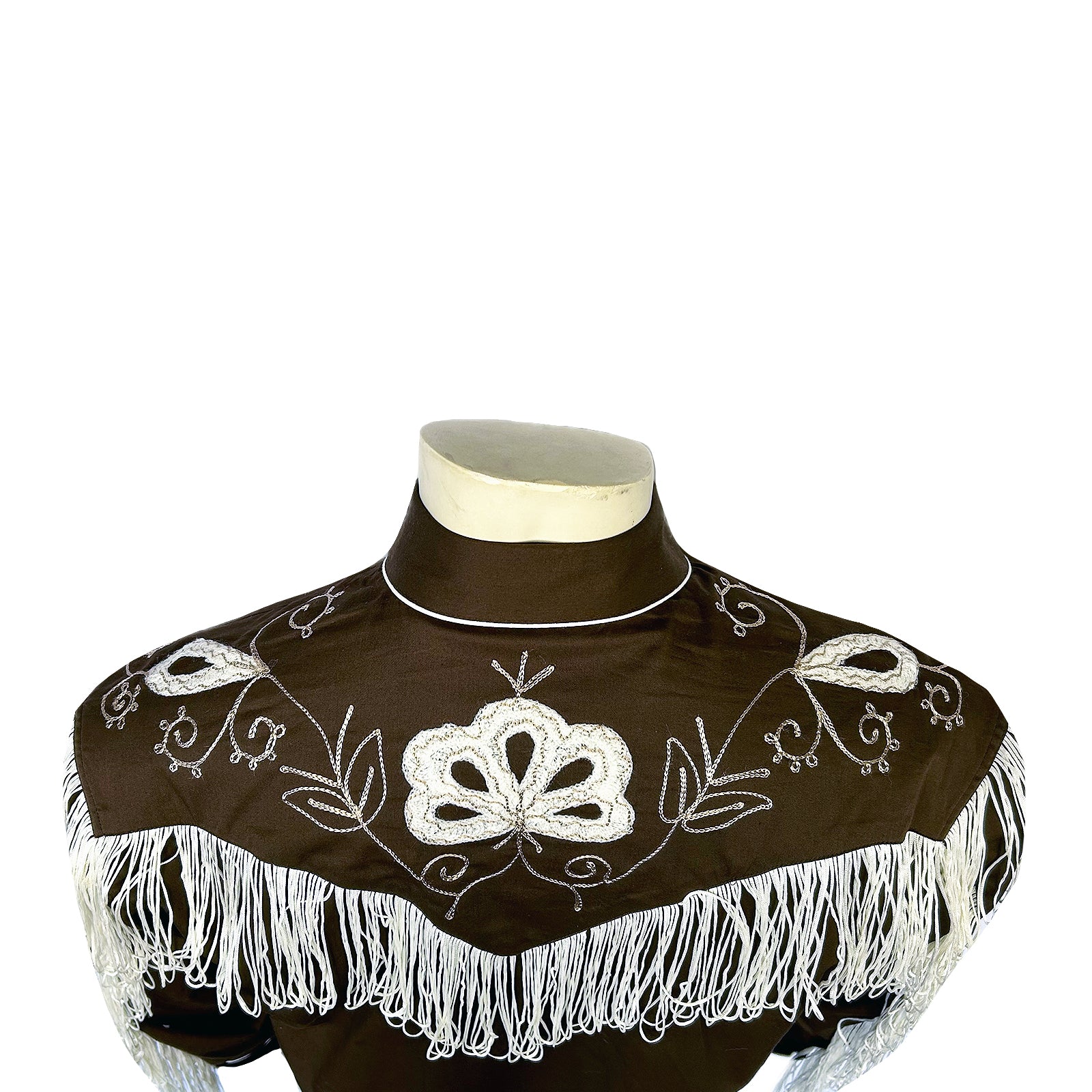 Men's Vintage Fringe Brown Embroidered Western Shirt - Rockmount