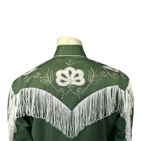 Men's Vintage Green Fringe Embroidered Western Shirt - Rockmount