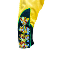 Men's Floral 2-Tone Black & Gold Embroidered Western Shirt - Rockmount