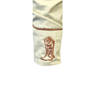 Men’s Khaki Guitar, Boot & Hat Embroidered Western Shirt - Rockmount