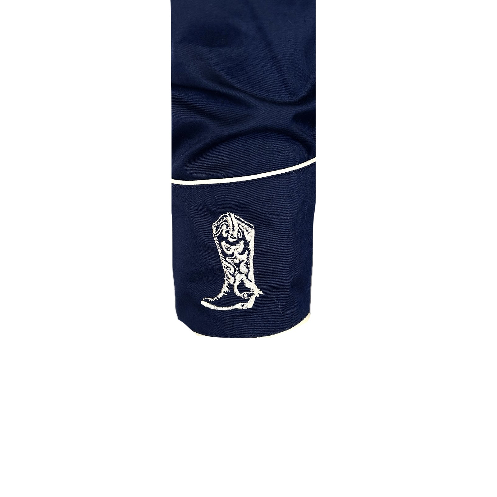 Men’s Navy Guitar, Boot & Hat Embroidered Western Shirt - Rockmount