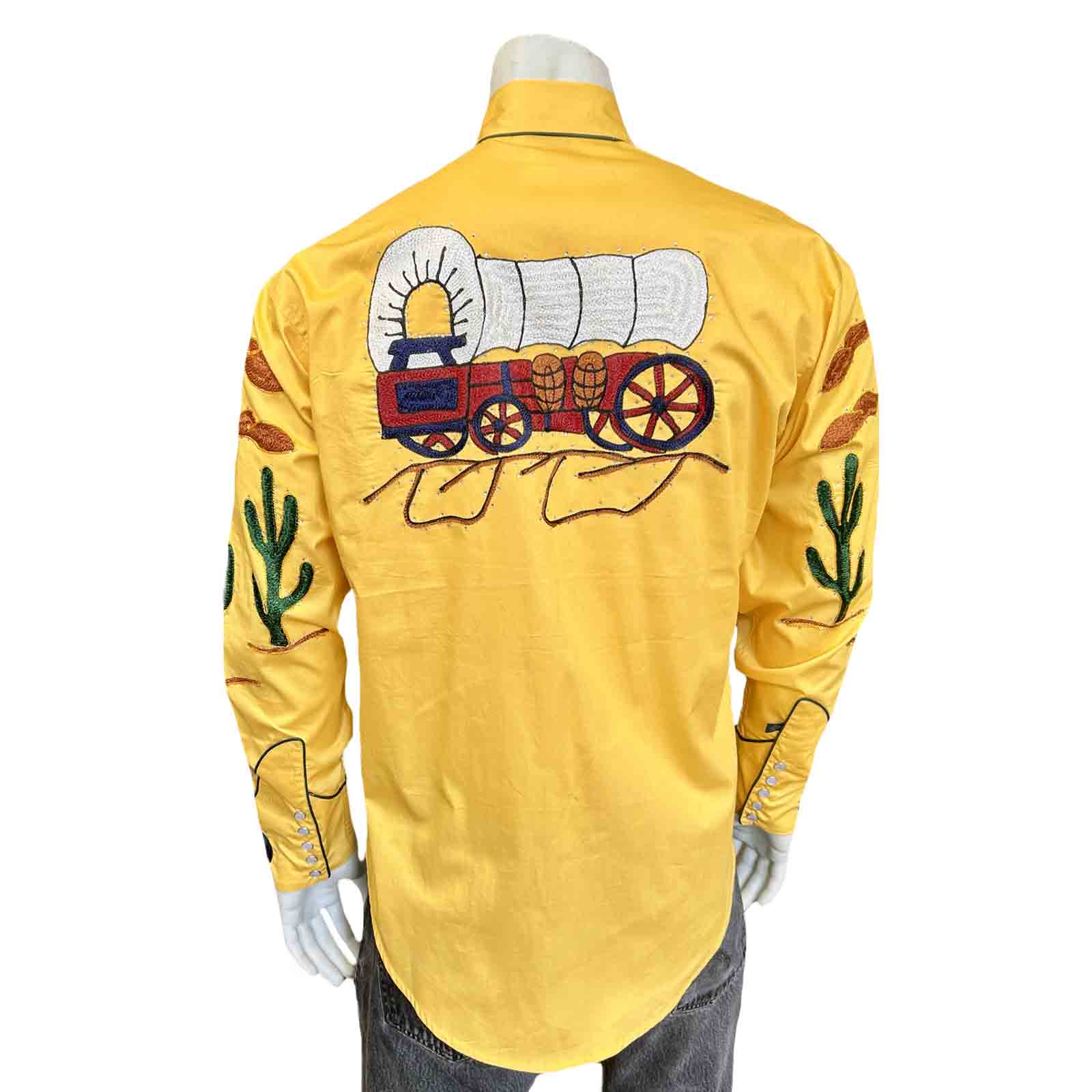 Men's Porter Wagoner Gold Embroidered Western Shirt - Rockmount