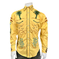 Men's Porter Wagoner Gold Embroidered Western Shirt - Rockmount