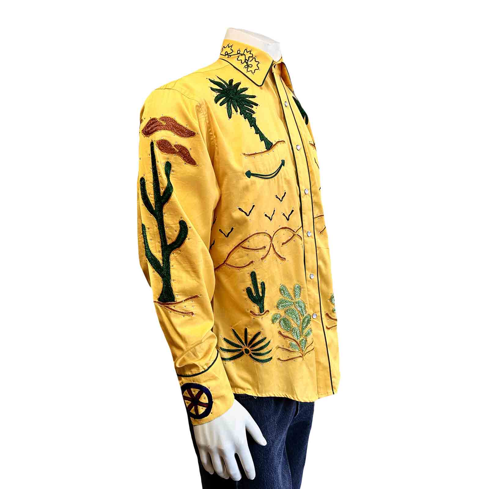 Men's Porter Wagoner Gold Embroidered Western Shirt - Rockmount