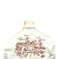 Men's Vintage Ivory Rider Embroidered Western Shirt - Rockmount