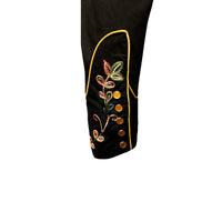 Men's Black Vintage Variegated Floral Embroidered Western Shirt - Rockmount