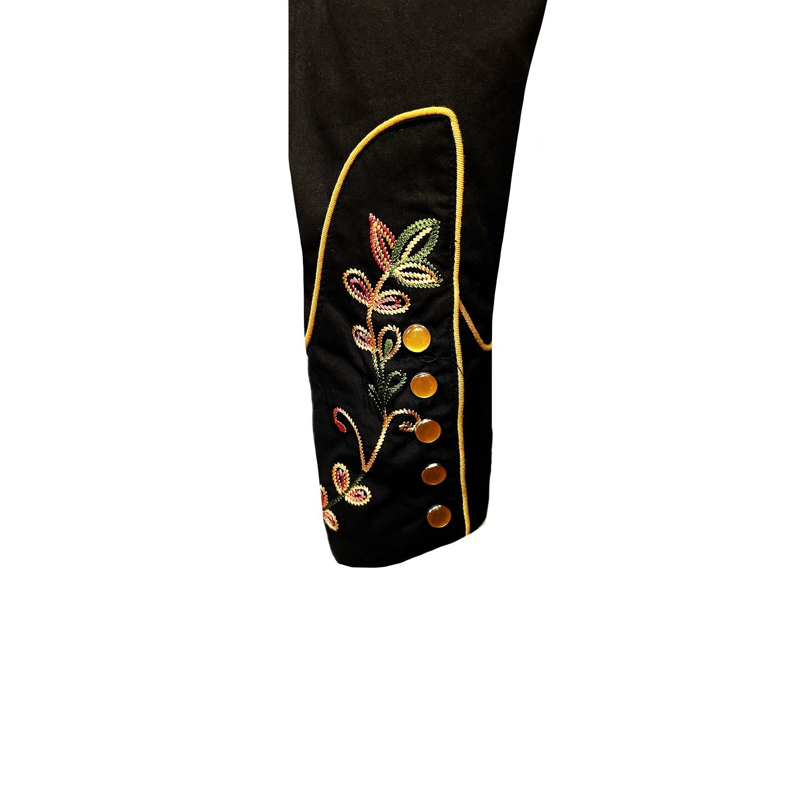 Men's Black Vintage Variegated Floral Embroidered Western Shirt - Rockmount