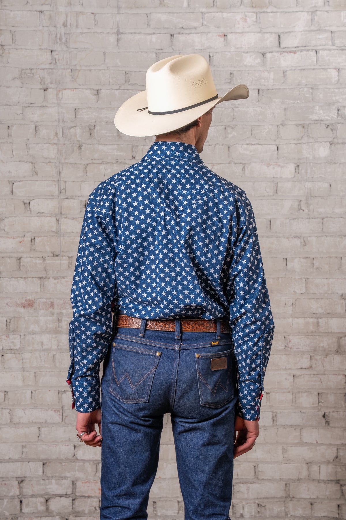 Men's American Flag 2-Tone Western Shirt - Made in USA!
