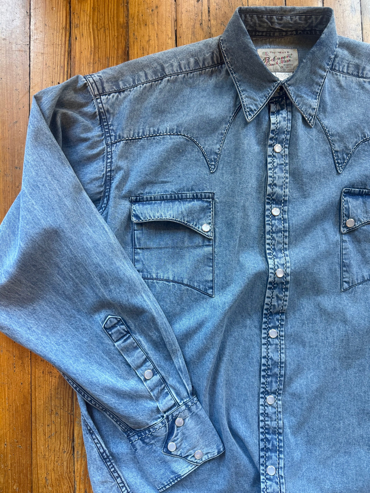 Men's Denim Classic Quarter Horse Western Shirt