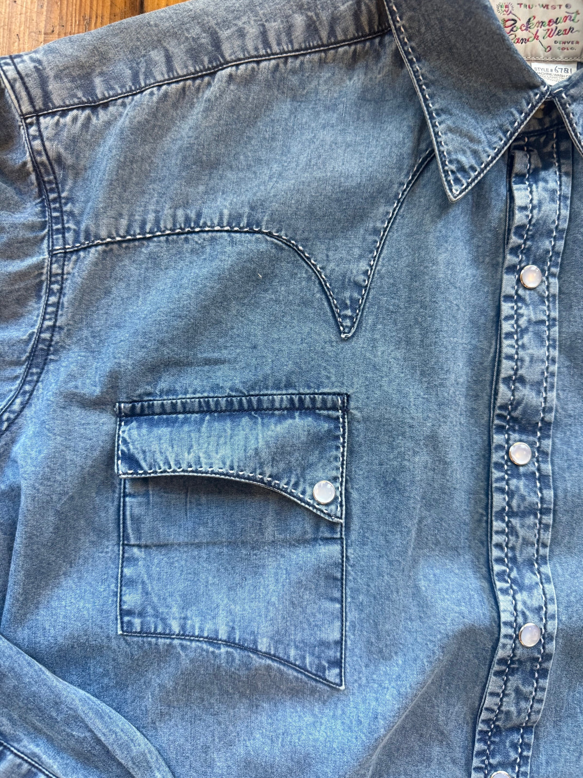 Men's Denim Classic Quarter Horse Western Shirt