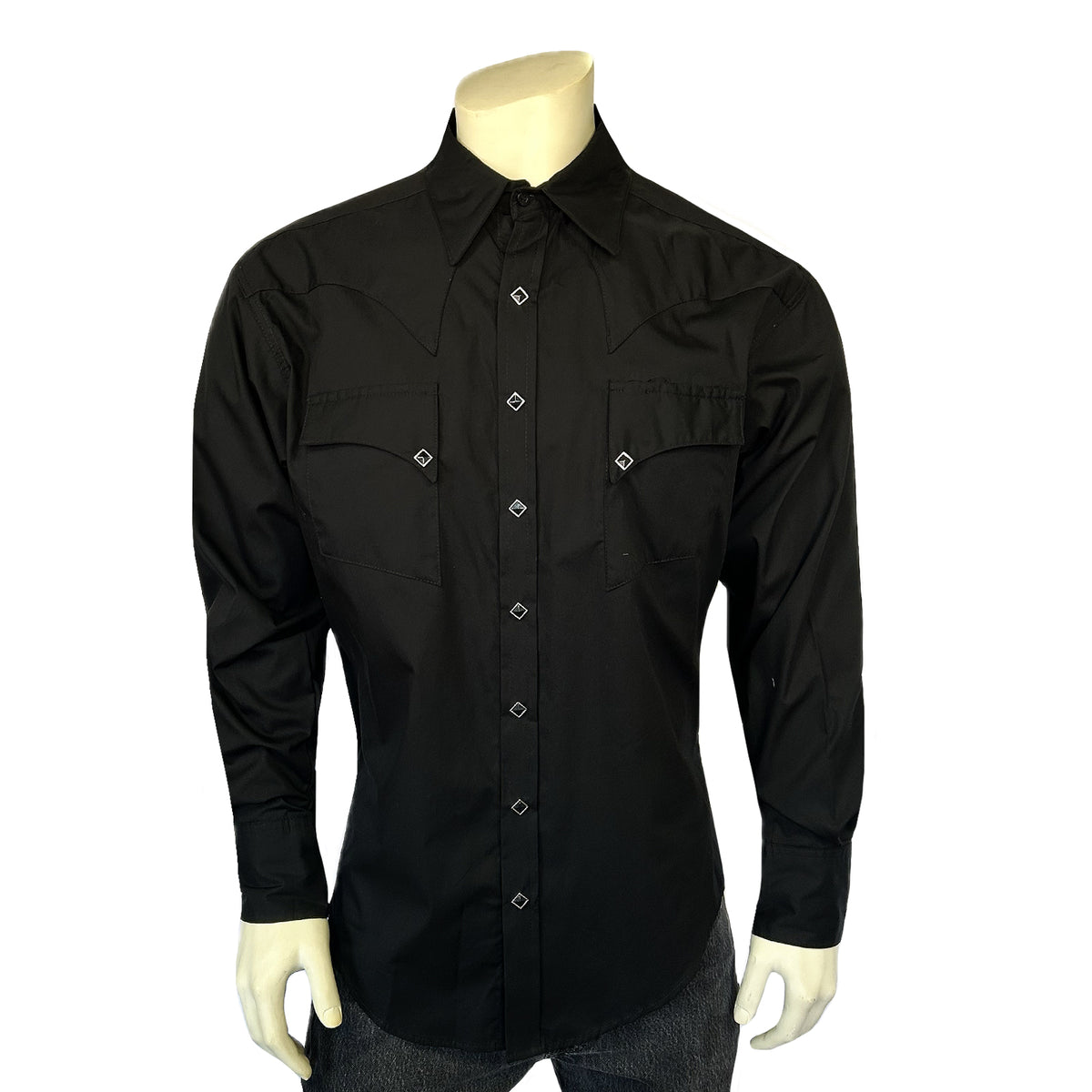 Men's Black Quarter Horse Pima Cotton Western Shirt - Rockmount