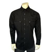 Men's Black Quarter Horse Pima Cotton Western Shirt - Rockmount
