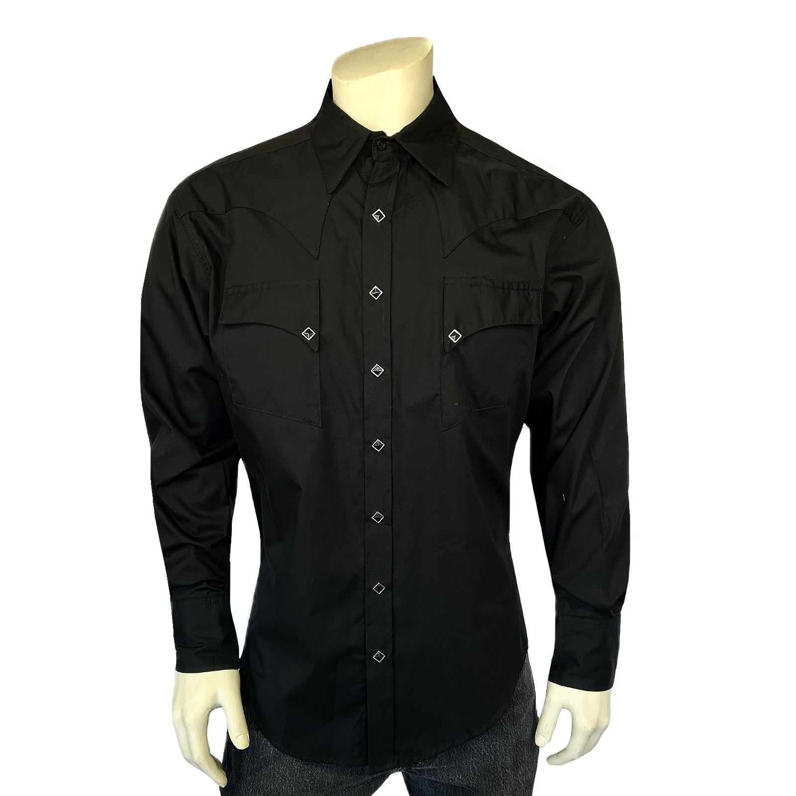 Men's Black Quarter Horse Pima Cotton Western Shirt - Rockmount