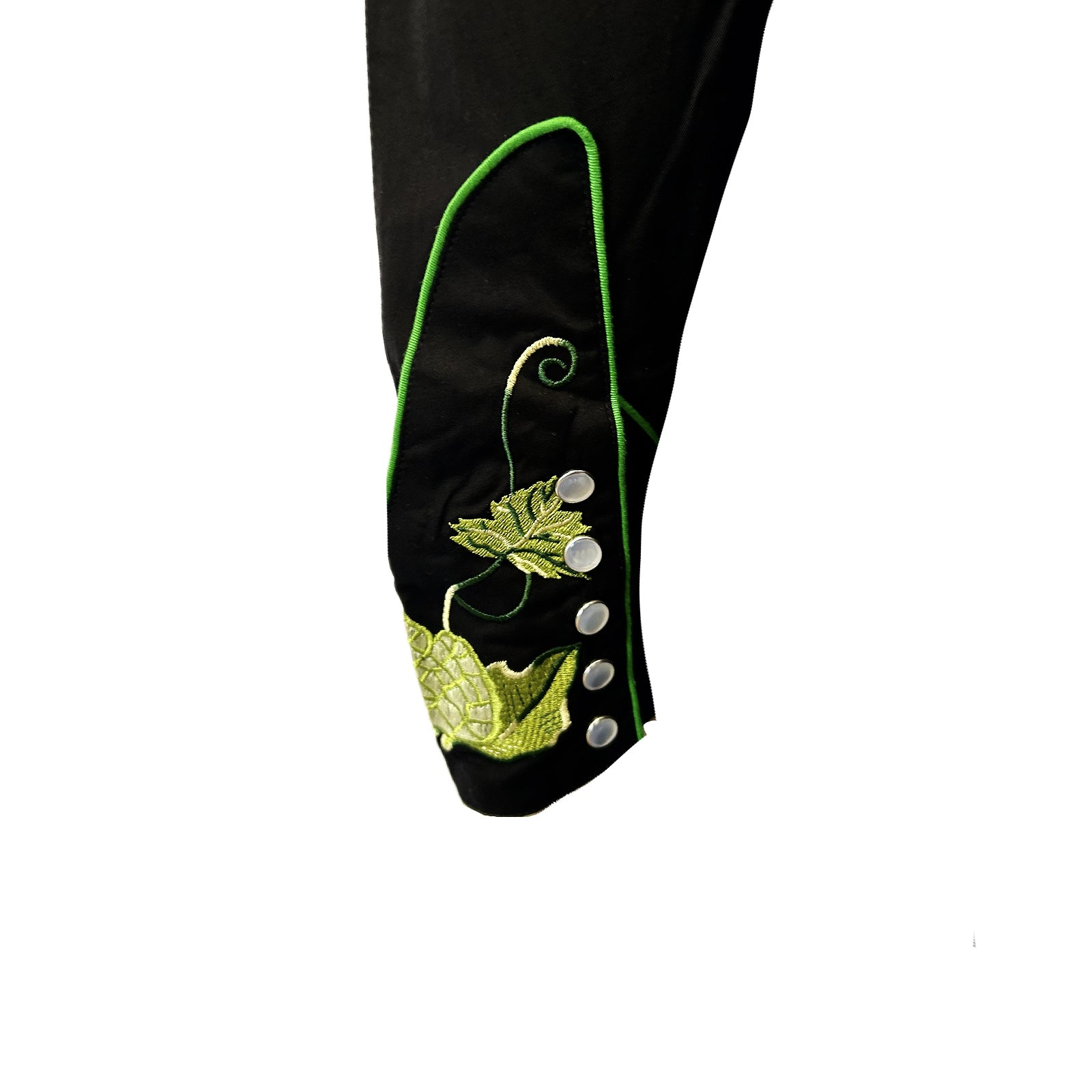 Men's Vintage Black Beer Hops Embroidered Western Shirt - Rockmount