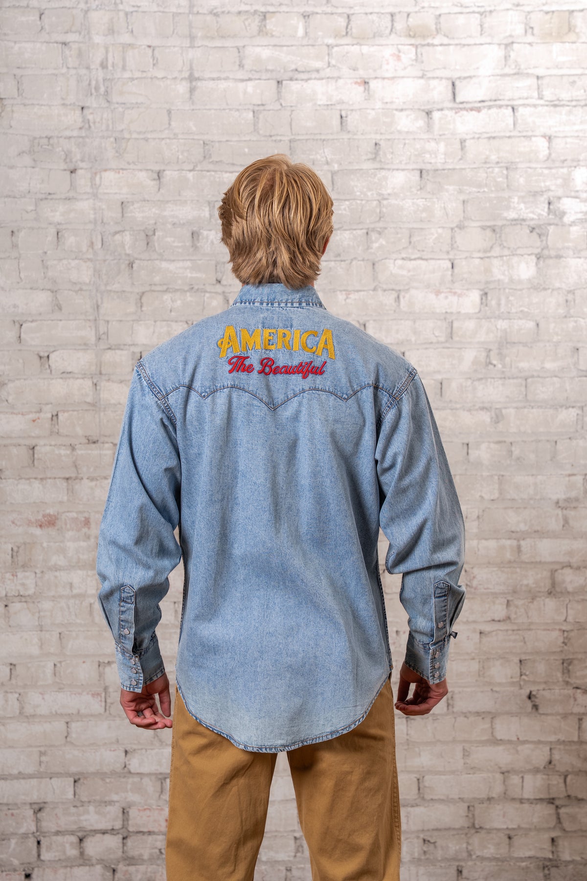 Men's USA 250th - America the Beautiful Embroidered Western Shirt