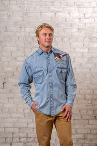 Men's USA 250th - America the Beautiful Embroidered Western Shirt