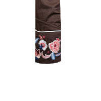 Men's Vintage Brown Pastel Floral Embroidered Western Shirt - Rockmount