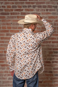Men's Horse Print Western Shirt
