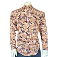 Men's Vintage Brown States Western Shirt